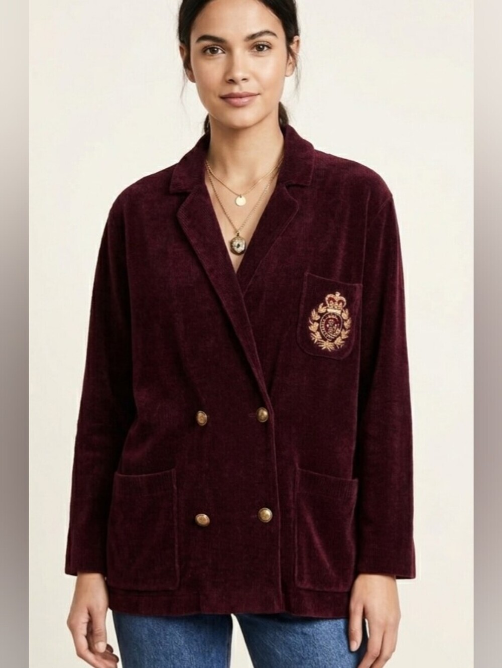 VTG Lauren Ralph Lauren Corduroy Coat/Jacket/Blazer Size S/P Long Sleeve Unisex